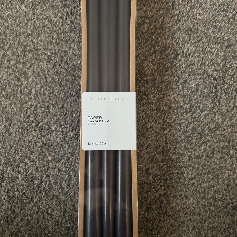 Pottery Barn Black Taper Candles